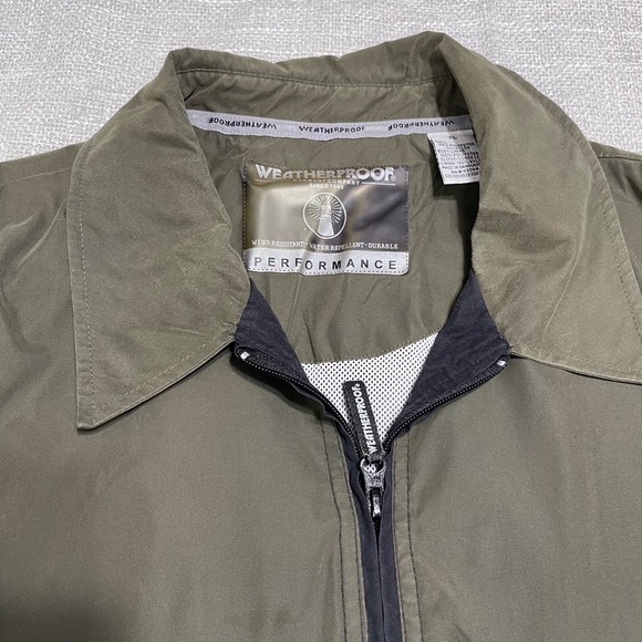 Weatherproof Performance Jacket Navy/Green Full Zip Men's Size XL Wind Resistant - Picture 12 of 13